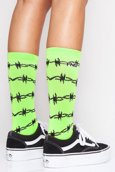 Wired Socks Neon Green