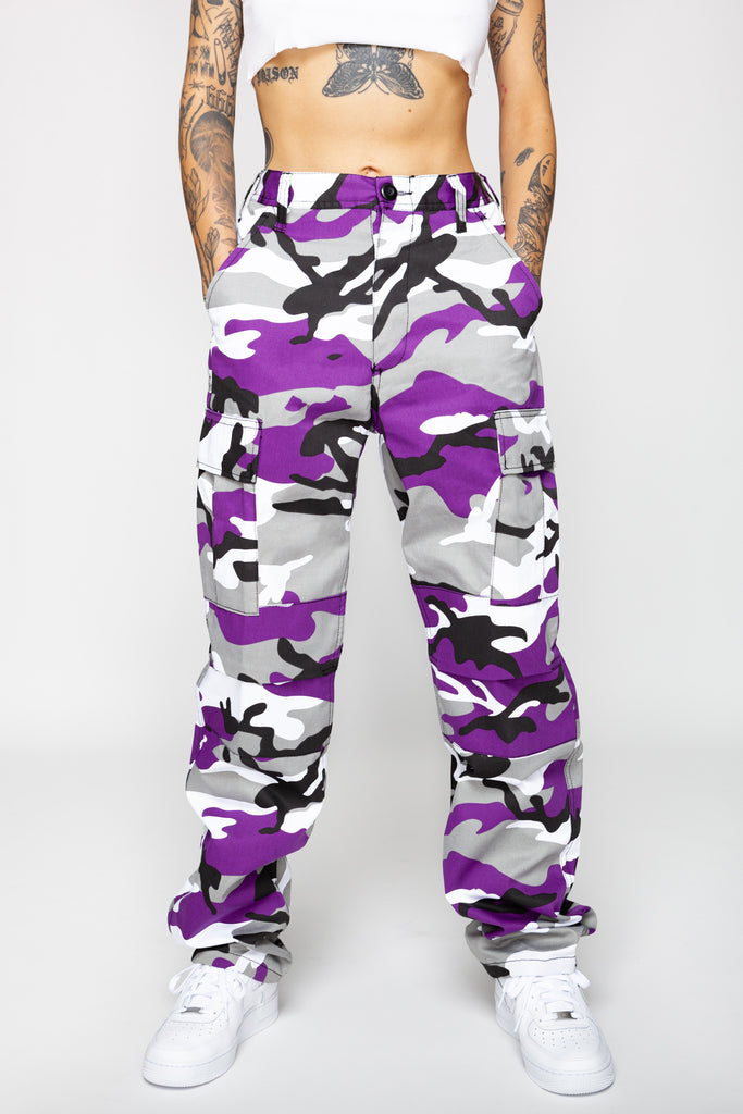 Purple Swag Camo Cargo Pants – Goodbye Bread